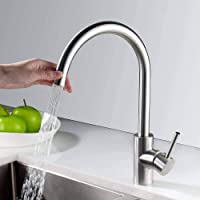HOMELODY 2 Funciones Grifo de Cocina Caño Giratorio a 360° Cepillado Grifo para Fregadero de Cocina Diseño Clásico y…